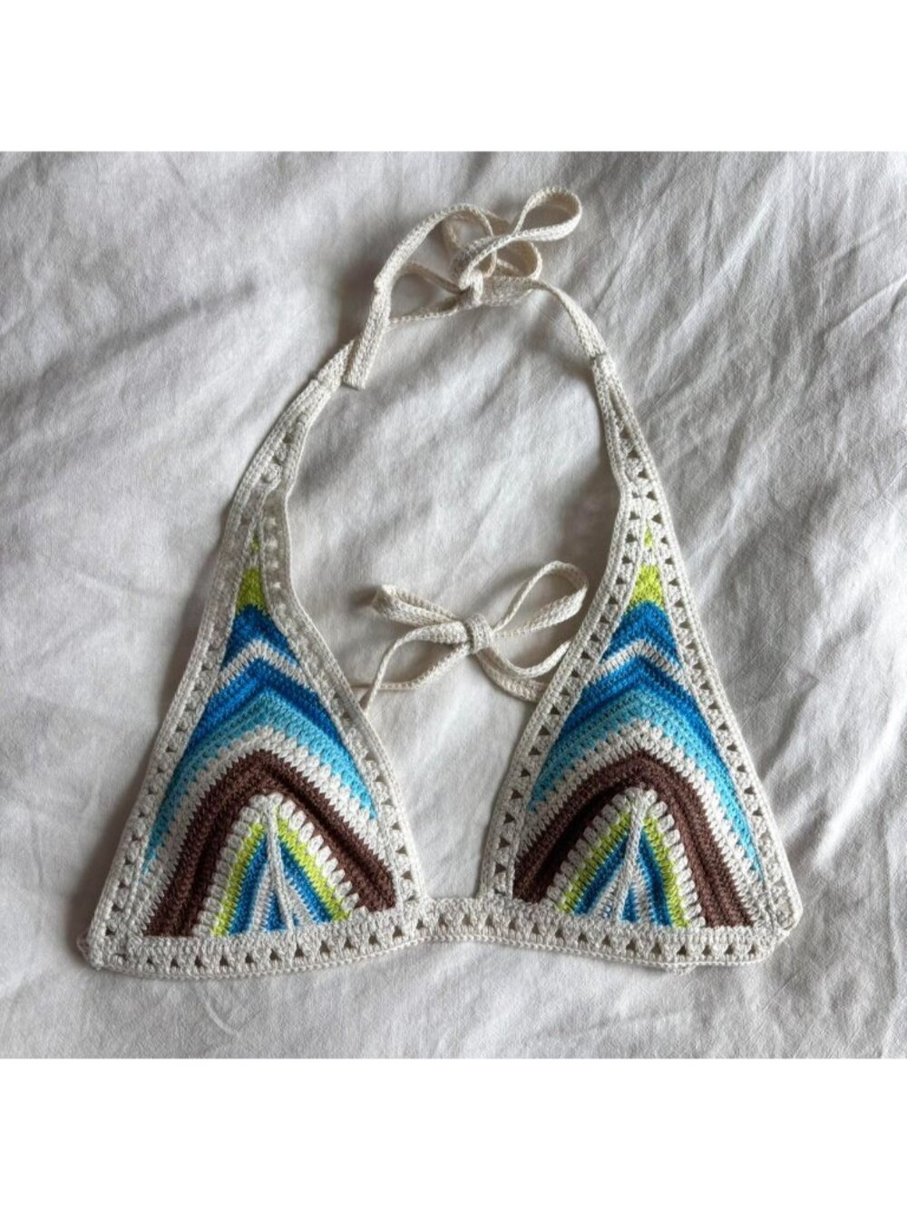 Aerie crochet halter triangle bikini top